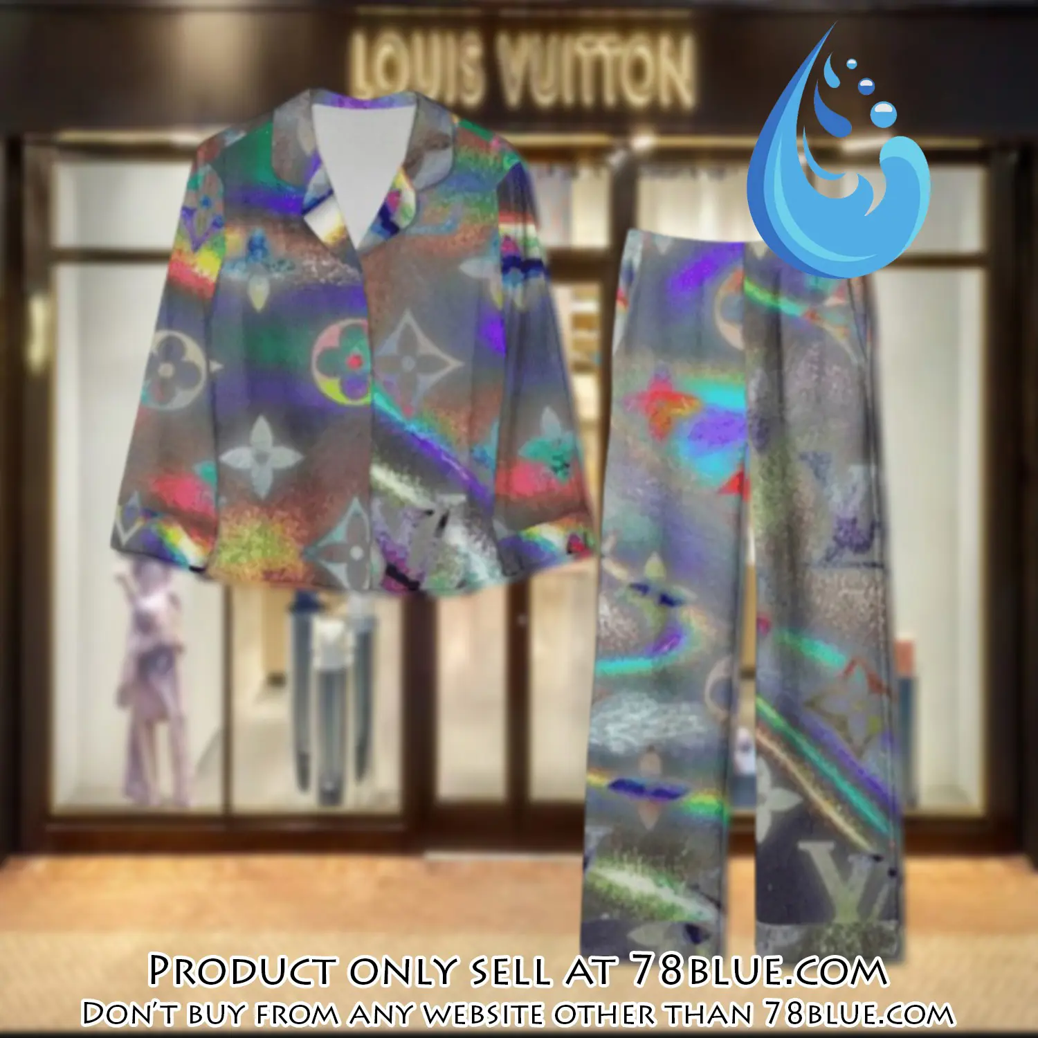 Trending luxury lv satin pajama set pjs1072 78b2014745